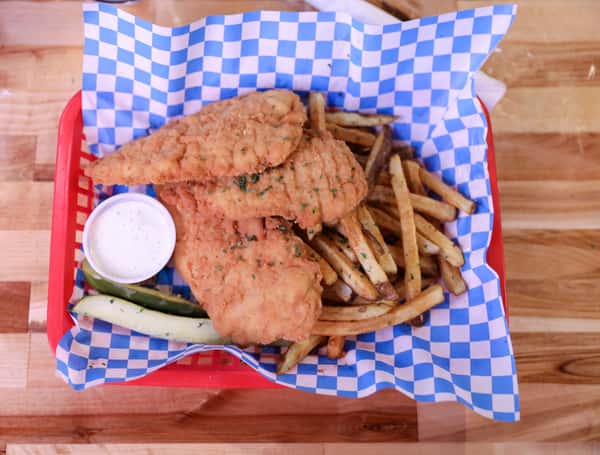 Giant Chicken Strips and Fries