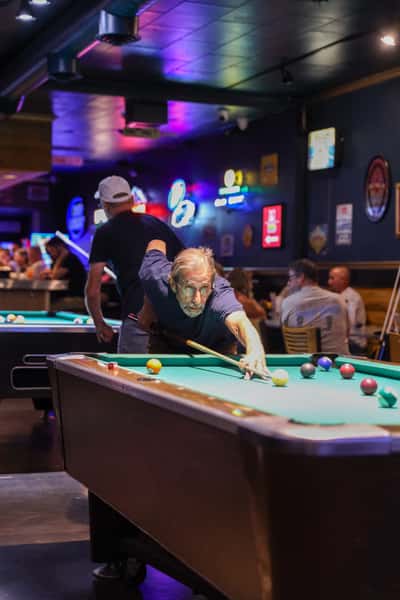 playing pool