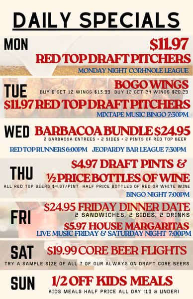 daily specials jan 2026