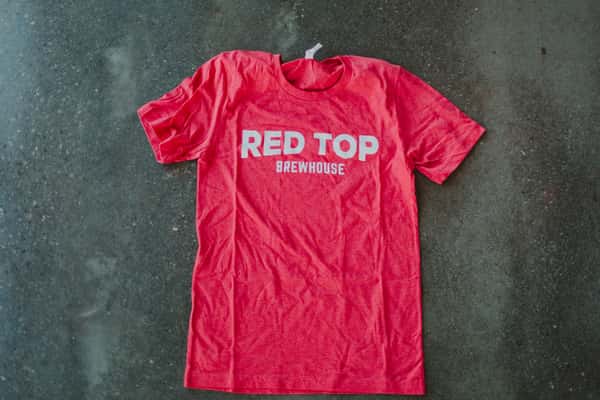 Red Tee logo Shirt with large wordmark