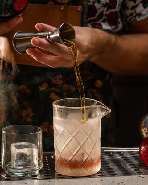 bartender mixing cocktail