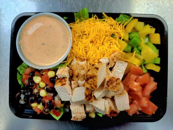 Southwest Salad with Grilled Chicken & Fresh Corn and Black Bean Salsa