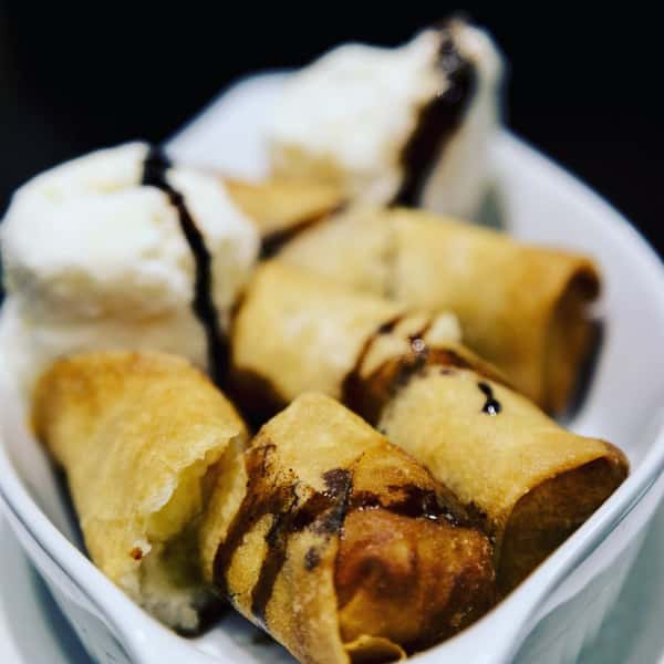 (76) Deep Fried Bananas with Ice Cream
