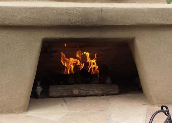 Cement fireplace
