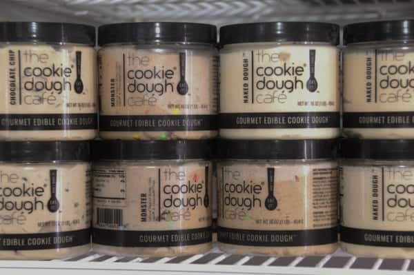 Gourmet cookie dough in the refrigerator