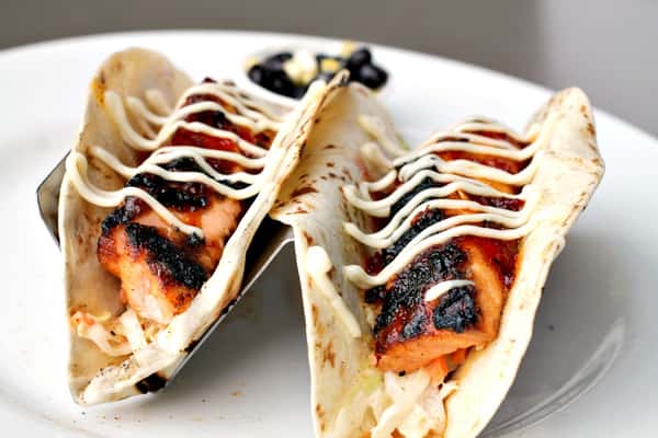 Jerk Salmon Tacos (Avail March 2)
