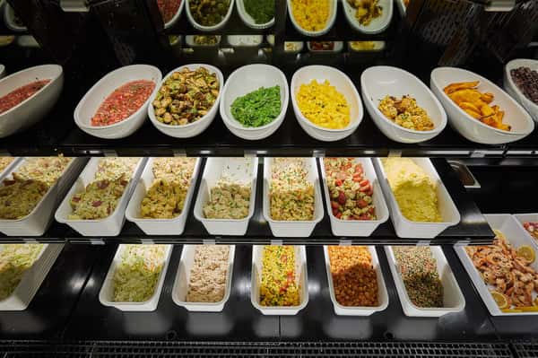 Display of food in case