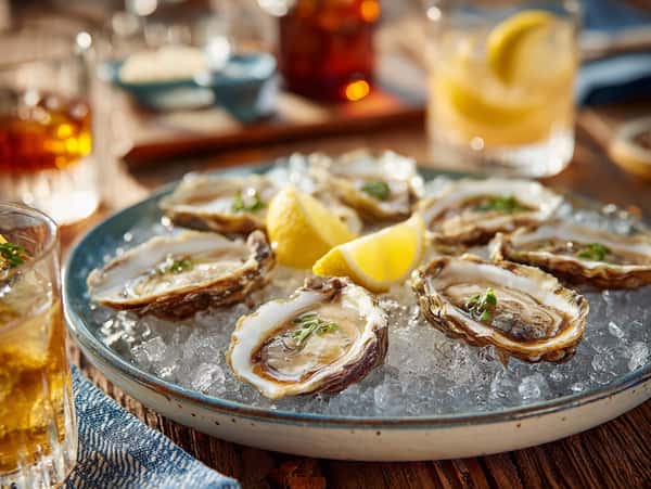 oysters on half shell