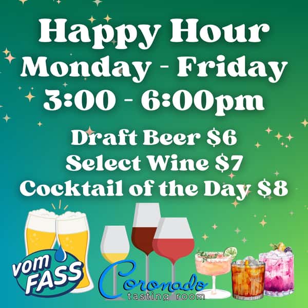 Coronado Tasting Room Happy Hour