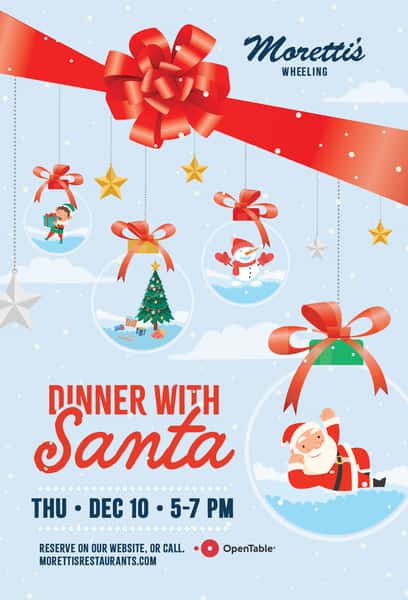 Dinner with Santa at Morettis in Wheeling