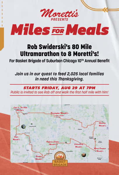 Miles for Meals from Moretti's and the Basket Brigade