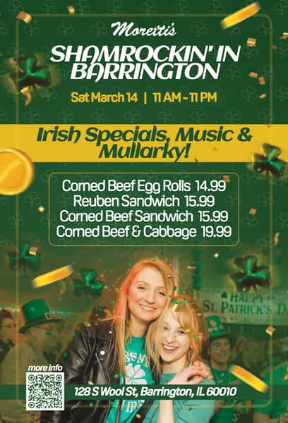 st pats at morettis in barrington
