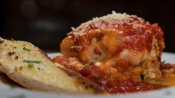Mile high lasagna at Morettis
