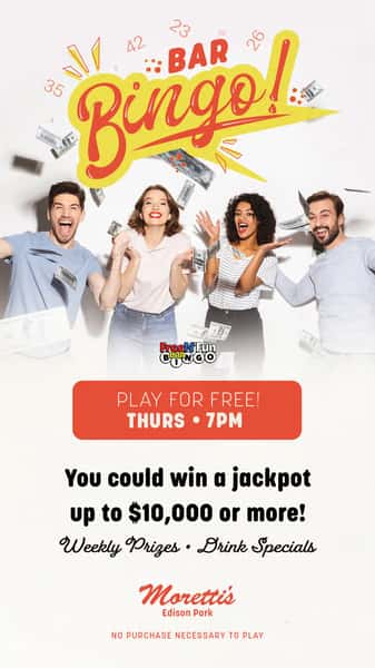 Bar Bingo Thursdays at Morettis in Edison Park