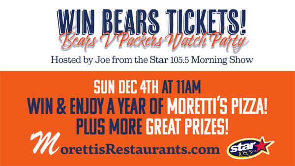 Win Bears Tickets - Moretti's Restaurants: Best Thin Crust & Deep Dish  Pizza Chicago