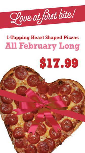Heart Shaped Pizza at Bella Napoli
