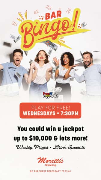 Bar Bingo at Moretti's in Wheeling - Play for FREE