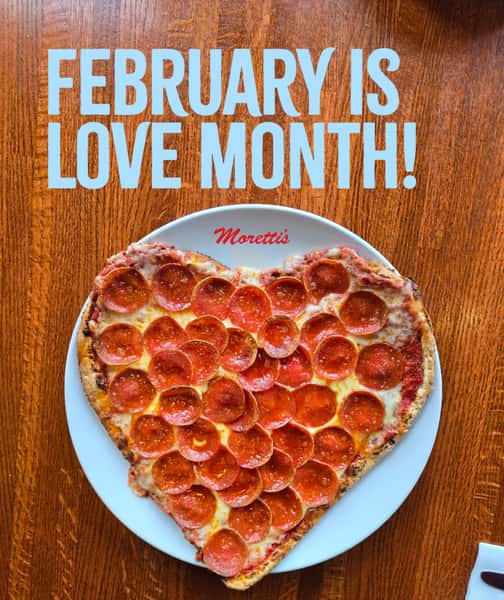 Heart Shaped Pizza All February Long