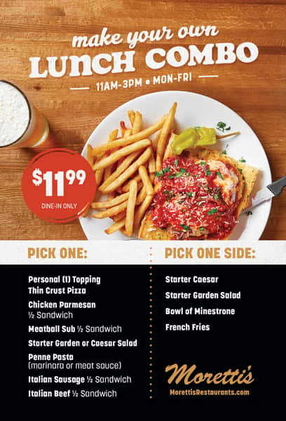 Weekday Lunchtime Combos