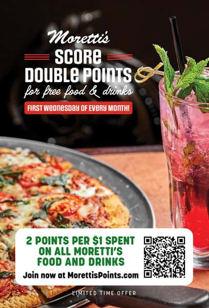 Win Bears Tickets - Moretti's Restaurants: Best Thin Crust & Deep