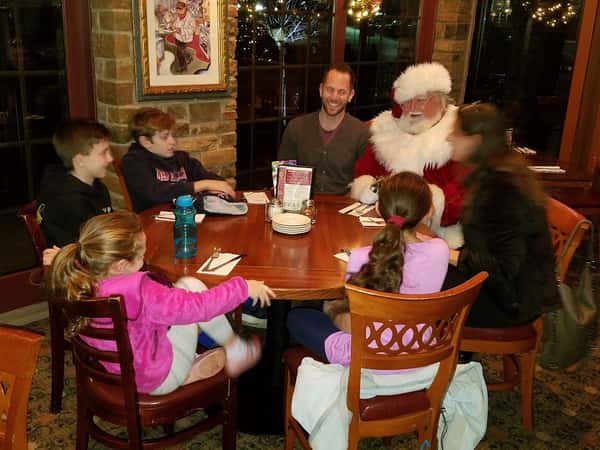santa with the kids