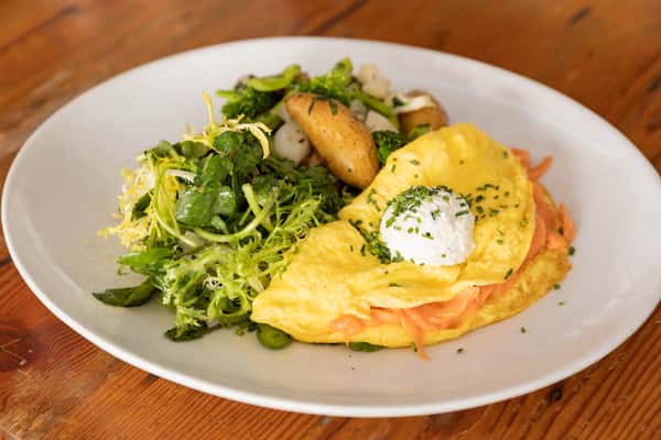 Smoked Salmon & Fromage Blanc Omelet