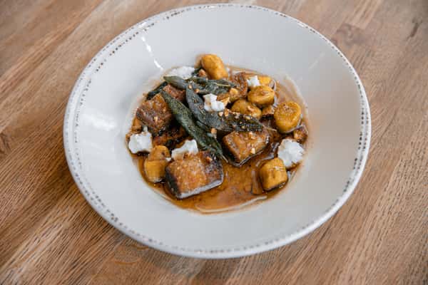 Crispy Pork Belly & Pumpkin-Ricotta Gnocchi