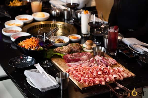 food spread on table