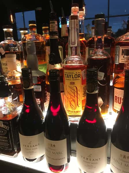 bottle of wine and liquor
