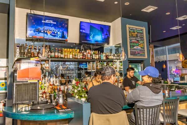 patrons in bar area