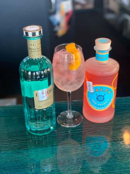 cocktail and colorful liquors