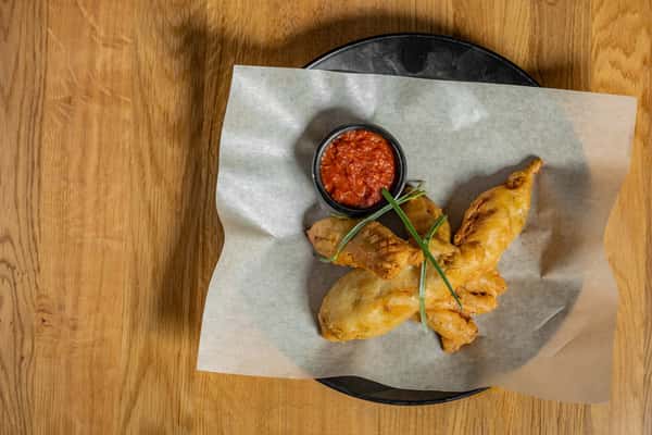 Stuffed zucchini blossoms
