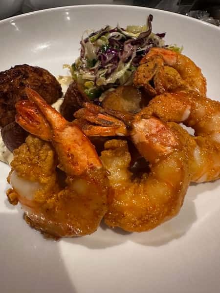 Crab Cakes & Hot Honey Shrimp