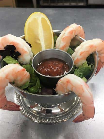 1/2 Price Shrimp Cocktail (with entree purchase, nightly from 4-6 PM)