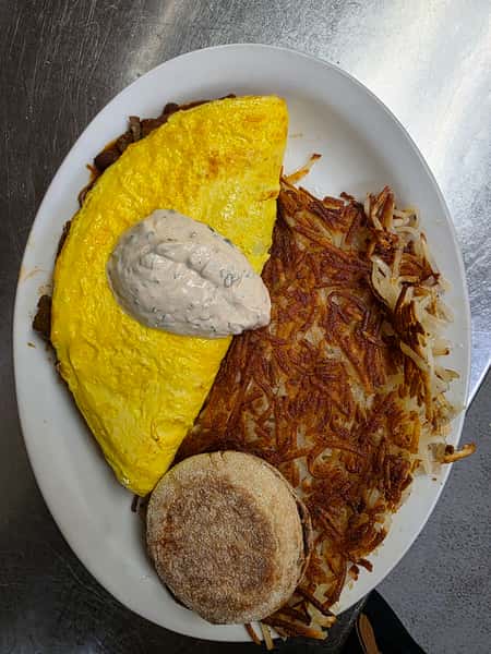 Signature Prime Rib Chili Omelet