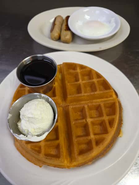 Belgian Waffle Breakfast with Egg