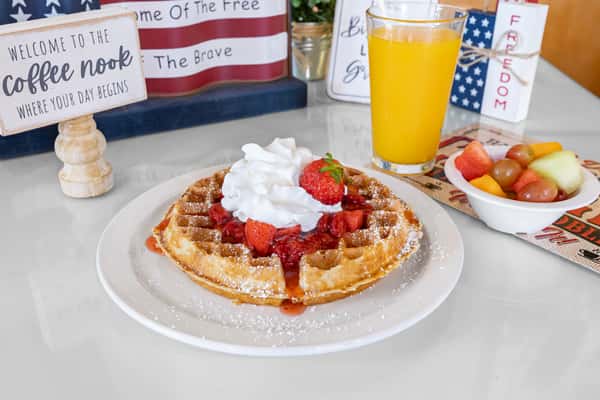 Topped Belgian Waffles