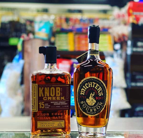 Bottles of alcohol