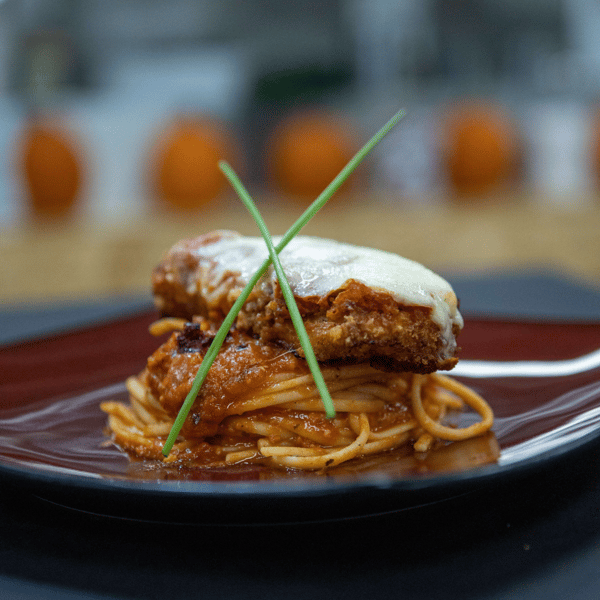 Grilled Chicken Parmesan - Pasta