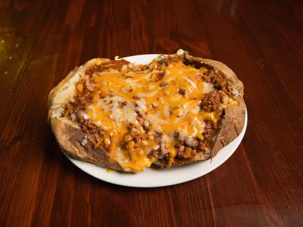 Chili Cheese Baked Potato