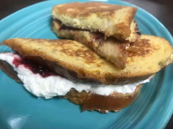 Raspberry Cream Cheese Stuffed French Toast