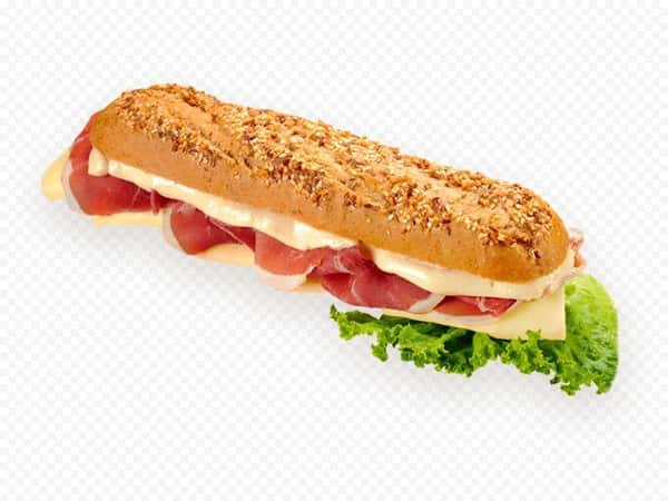 Grilled Ham & Cheese Sub with French Fries