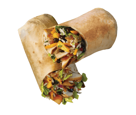 Jerk Wrap with French Fries