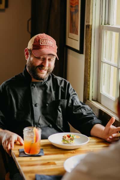 Chef enjoying dish