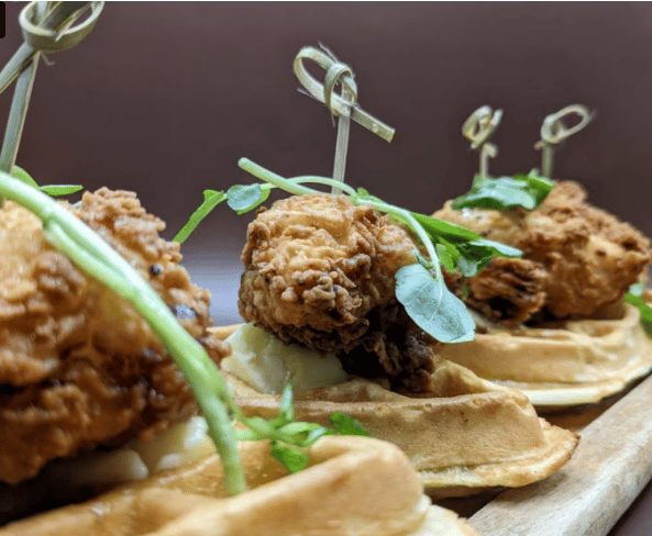 Chicken + Waffles Sliders