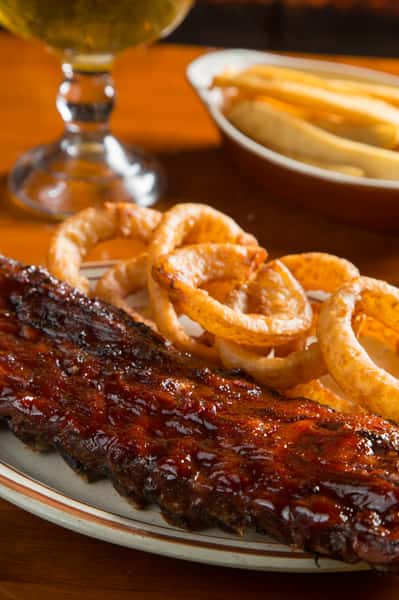 ribs and onion rings