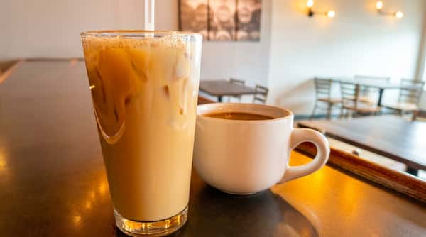Iced coffee and hot coffee served fresh at Roger's Family Restaurant in Somerset MA