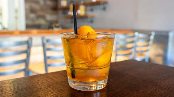 Orange citrus cocktail served over ice at Roger's Family Restaurant in Somerset MA