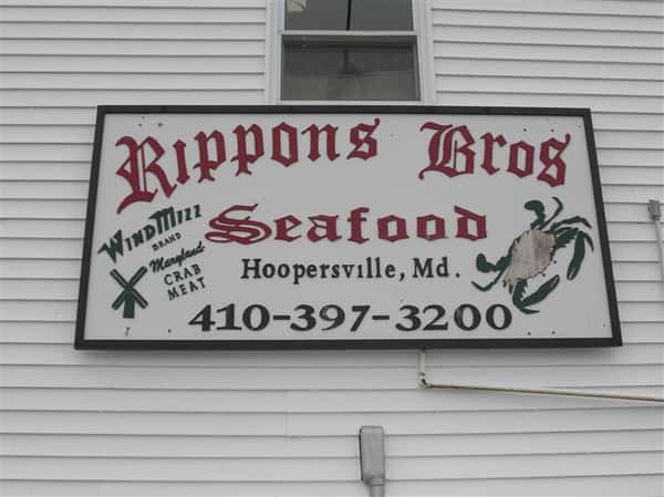 Rippons Bros Seafood sign