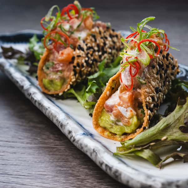 Taco Sake & Tuna Nikkei